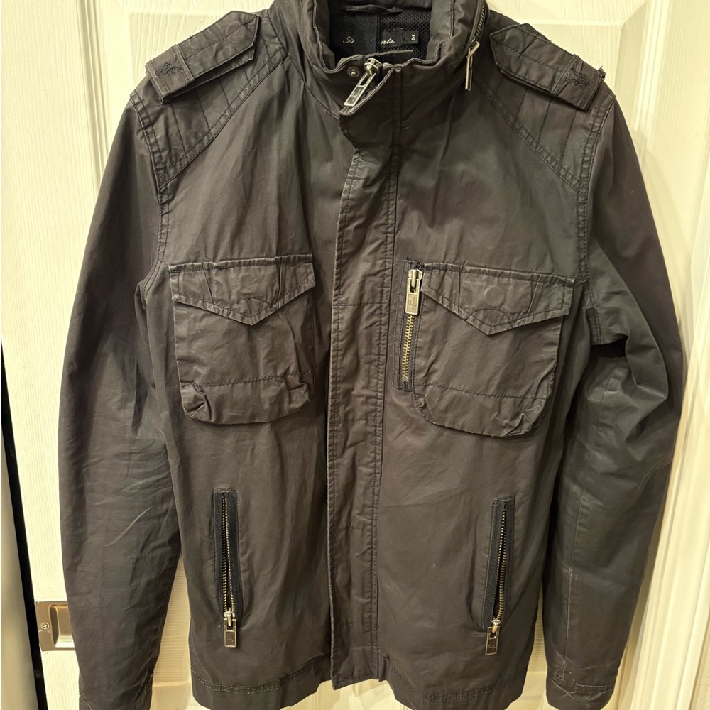All Saints Charcoal Military Jacket